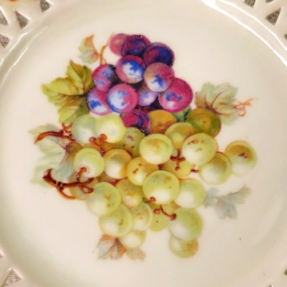 CICO Bavaria Germany Fruit Plate vintage reticulated edge decorative
